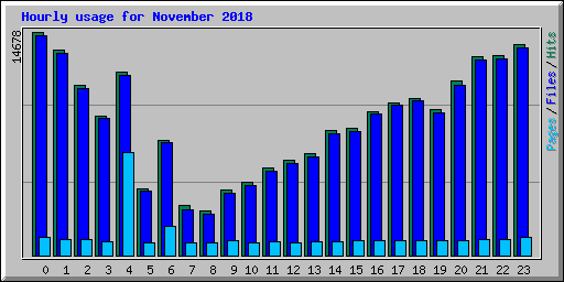 Hourly usage for November 2018