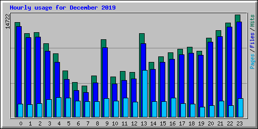 Hourly usage for December 2019